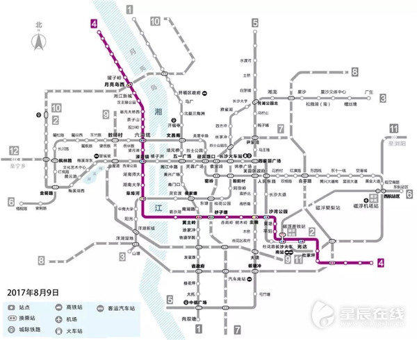 长沙地铁4号线22座车站主体结构封顶