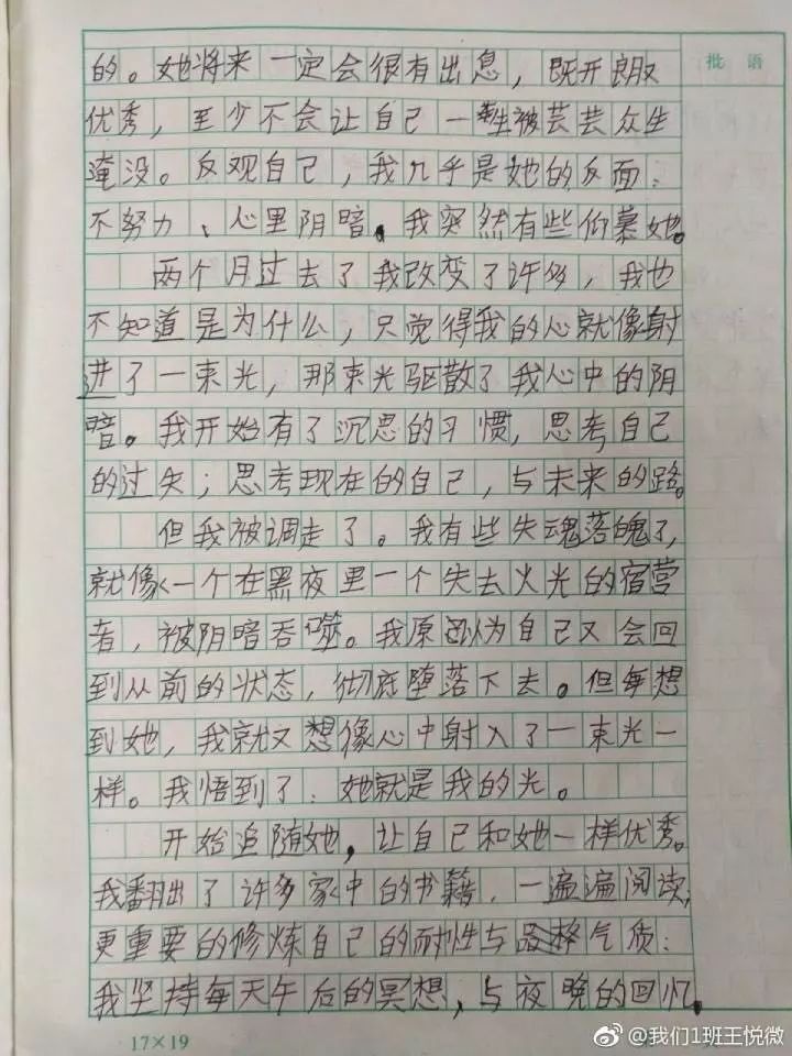 这个小学生的作文红了!网友:抄写并背诵全文