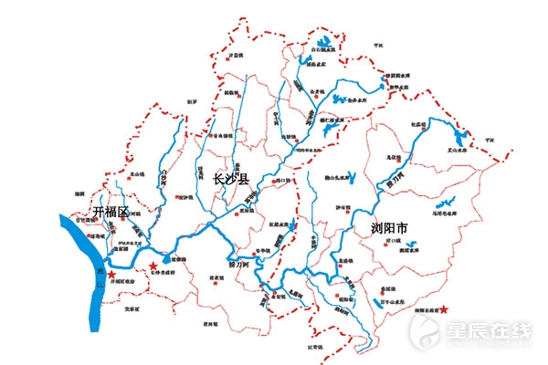 湘江水系图图片