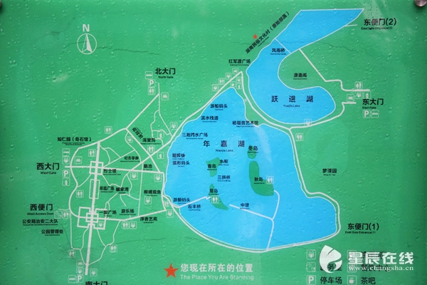 长沙烈士公园地图手绘图片